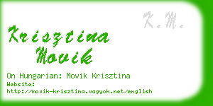 krisztina movik business card